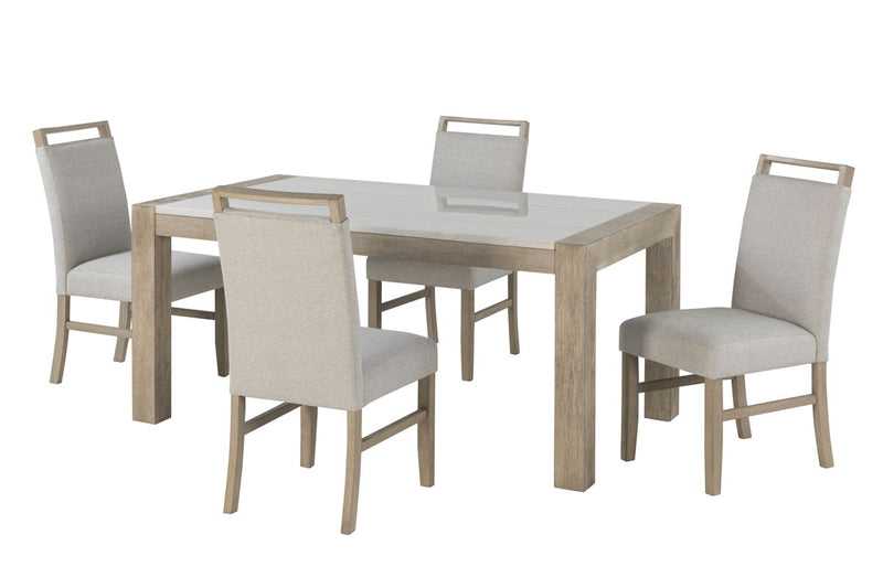 Global Furniture D1321 Light Grey White Dining Table