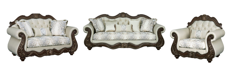 Acme Furniture Pierce Beige Sofa with 5 Pillows