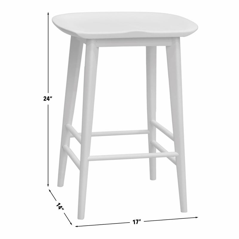 Steve Silver Hilton White Counter Stool