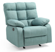 Glory Furniture Cindy Teal Fabric Rocker Recliner