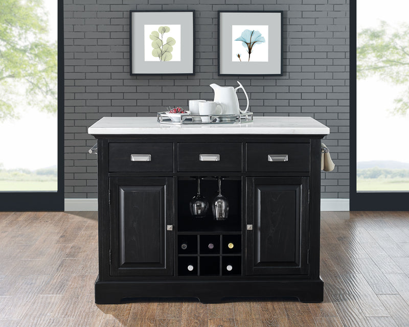 Steve Silver Aspen Ebony Kitchen Island