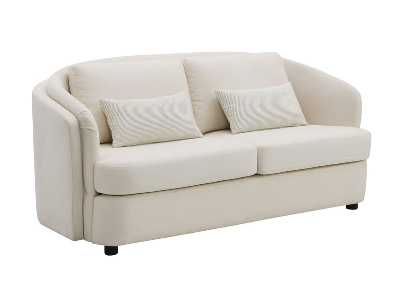 Acme Furniture Mariko Beige Loveseat with 2 Pillows