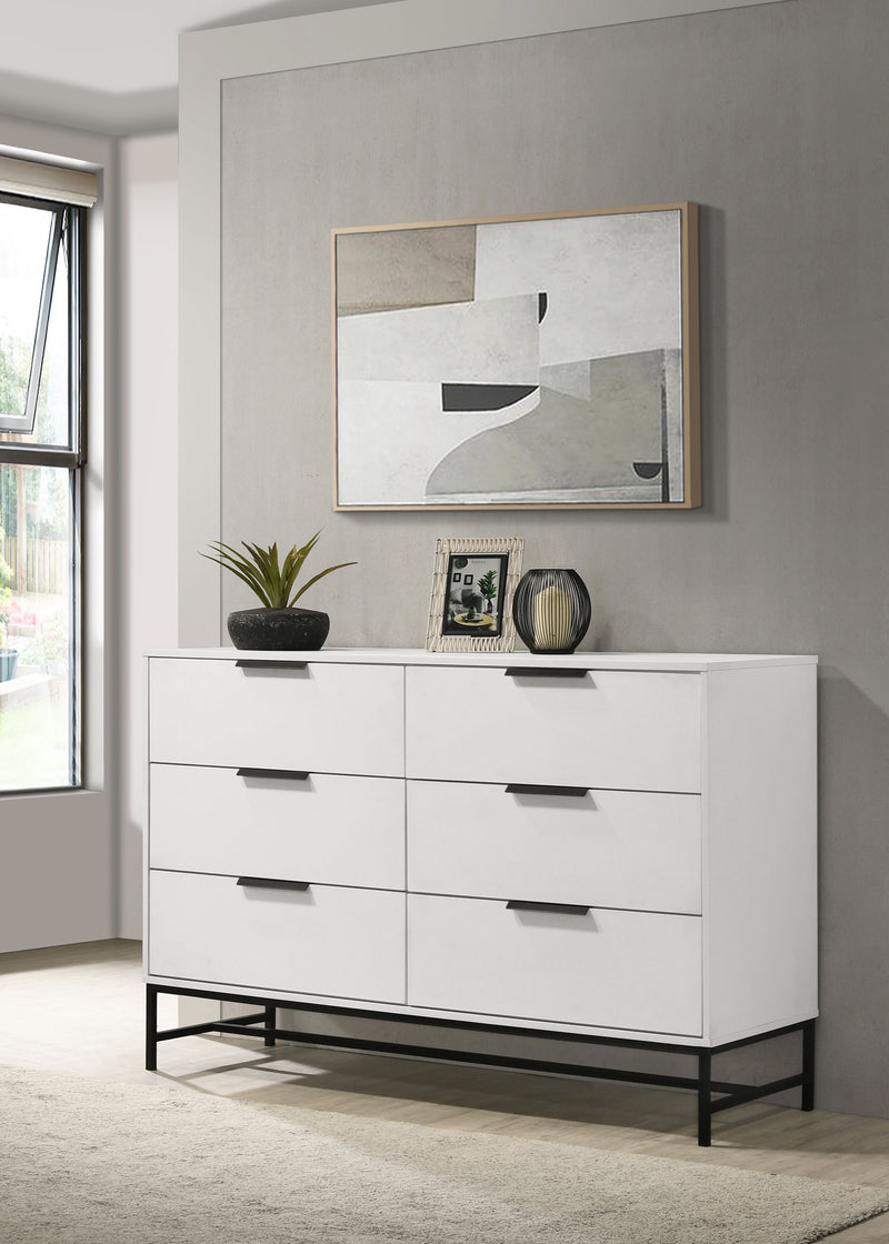 Coaster Furniture Sonora White 6 Drawer Dresser
