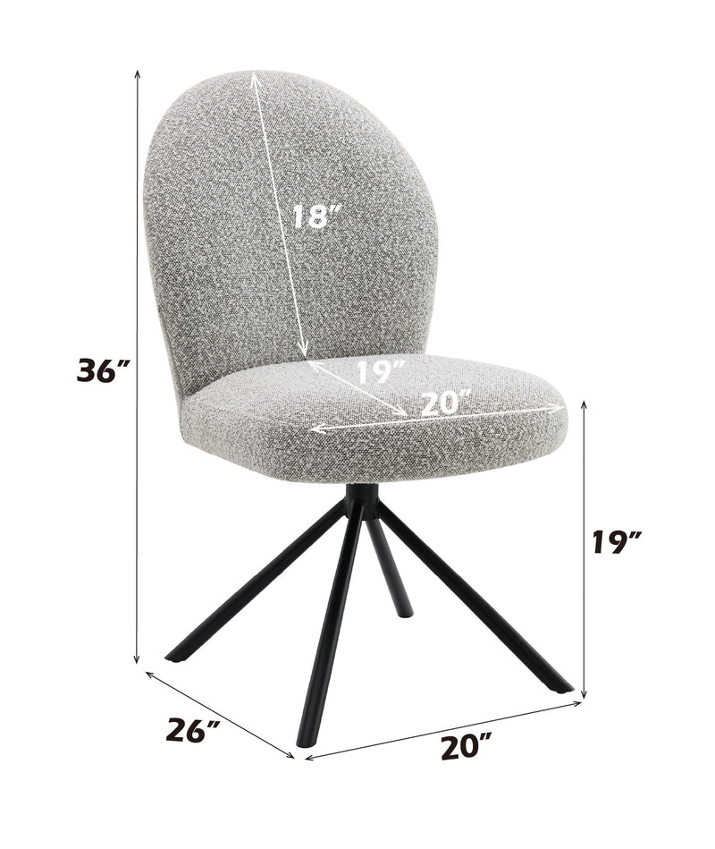 Acme Furniture Lawton Gray Natural 7pc Dining Room Set