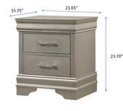 Crown Mark Amalia White Night Stand
