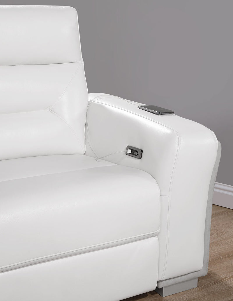 Global Furniture U2682 Grey White Sectional