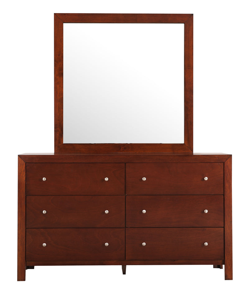 Glory Furniture Burlington Cherry Dresser and Mirror