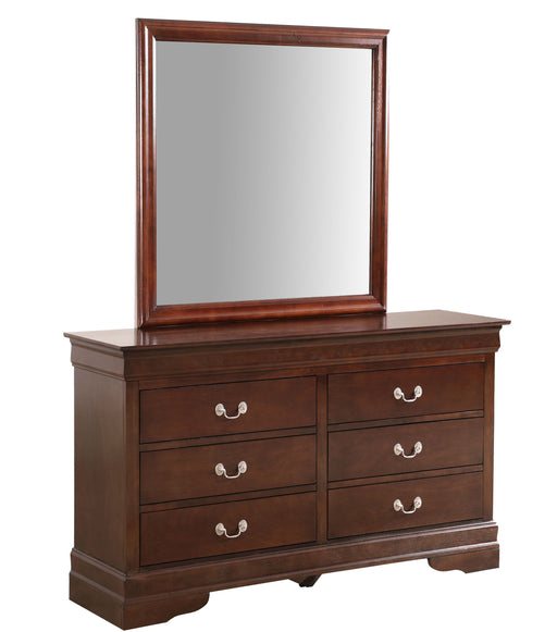 Glory Furniture Louis Phillipe Cappuccino Dresser and Mirror