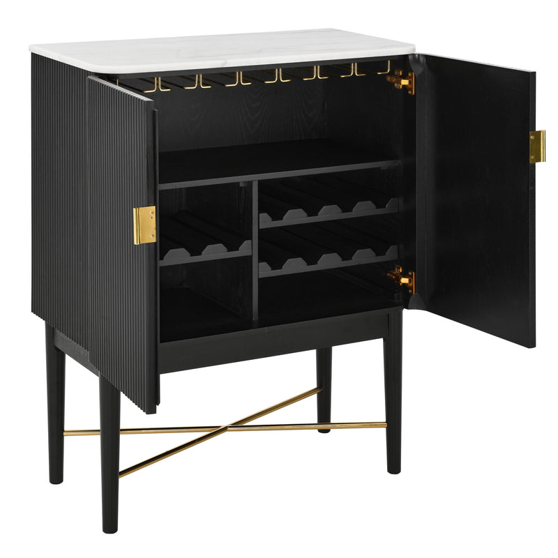 Steve Silver Vida Black WIne Cabinet