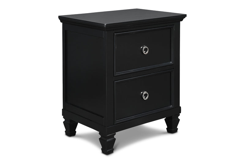 New Classic Furniture Tamarack Black Wood Nightstand