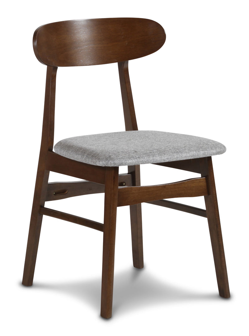 New Classic Furniture Morocco Walnut Brown Dark Gray 5pc Dining Room Set