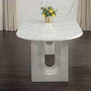Acme Furniture Zayn White Natrual Dining Table
