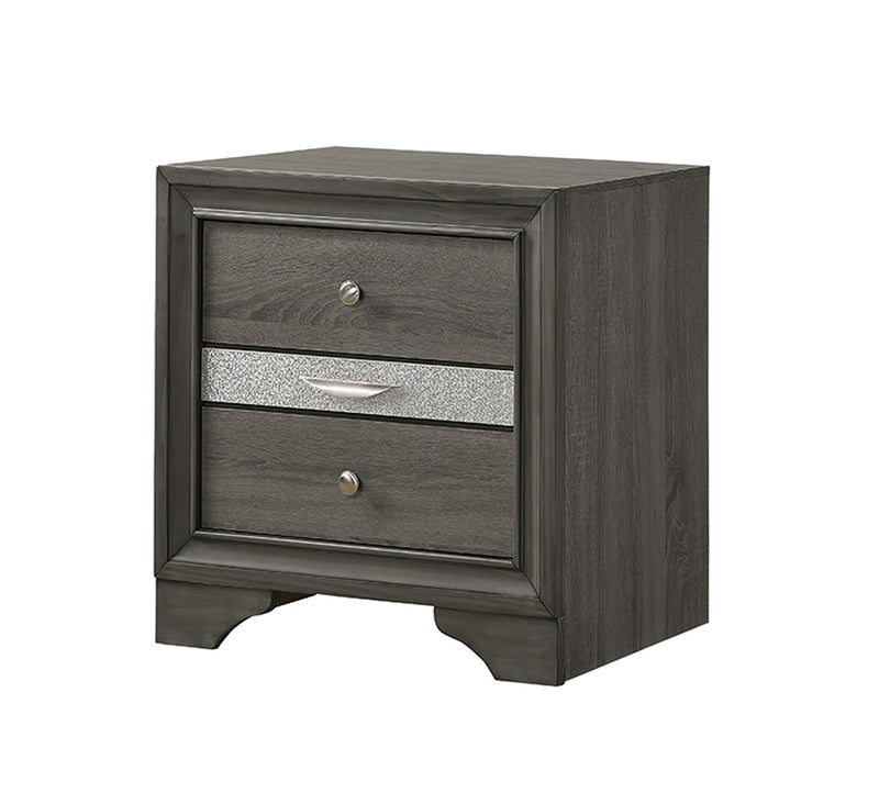 Galaxy Home Matrix Gray Wood Night Stand