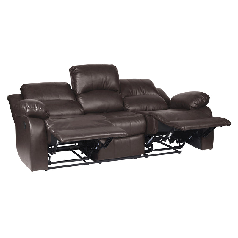 Home Elegance Cranley Black Faux Leather 3pc Living Room Set