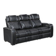 Home Elegance Apex Gray Power Double Reclining Sofa With Headrests