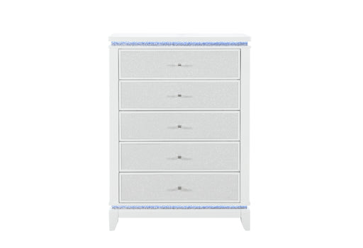 Global Furniture Alina White Chest with LED