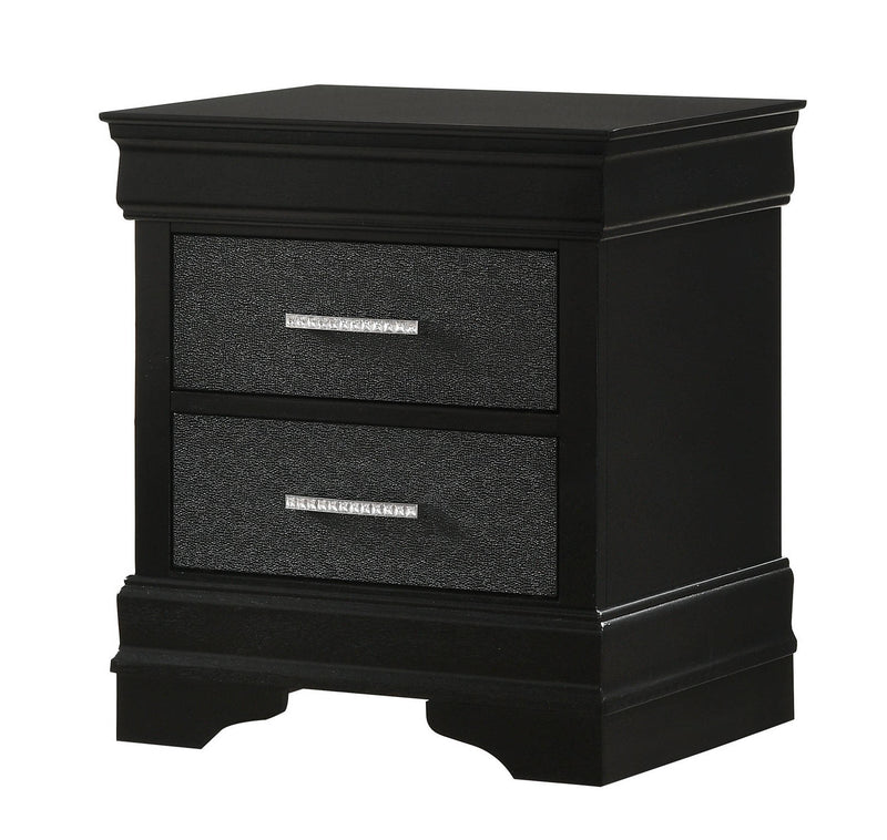 Crown Mark Amalia Black Night Stand