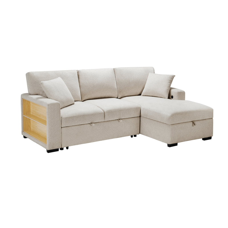 Home Elegance Pompano Gray Sectional with Right Chaise