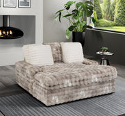 Global Furniture U8292 Grey Lounger Sofa with USB