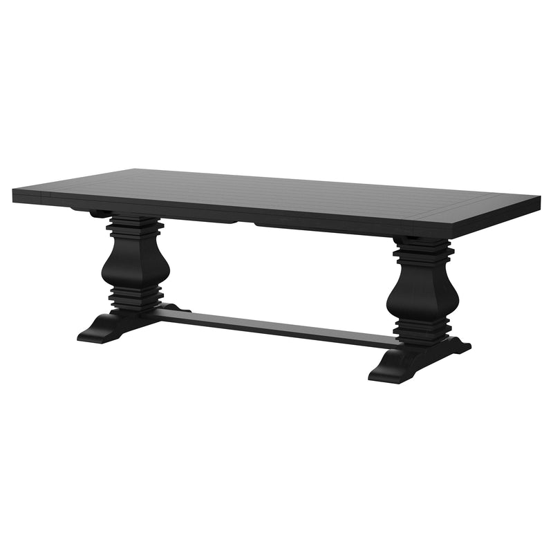 Coaster Furniture Florence Distressed Black Extension Dining Table