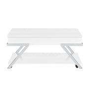 Steve Silver Zena White Lift Top Cocktail Table