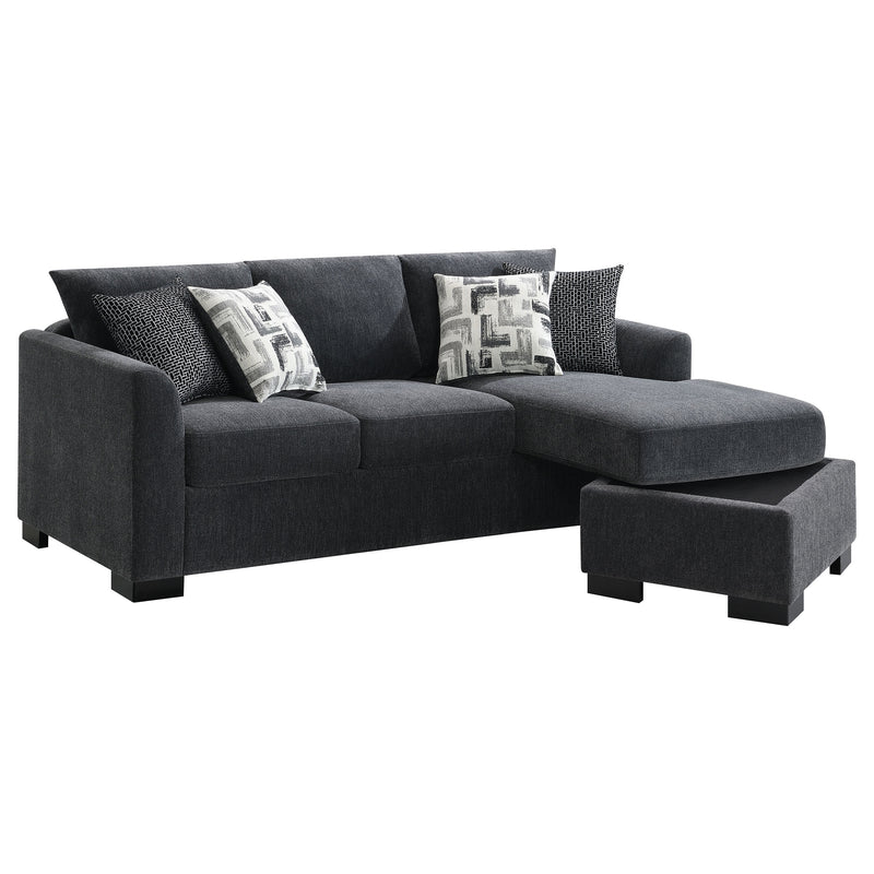 Coaster Furniture Storey Dark Grey Sleeper Sectional