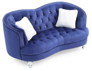 Glory Furniture Jewel Blue Velvet Loveseat