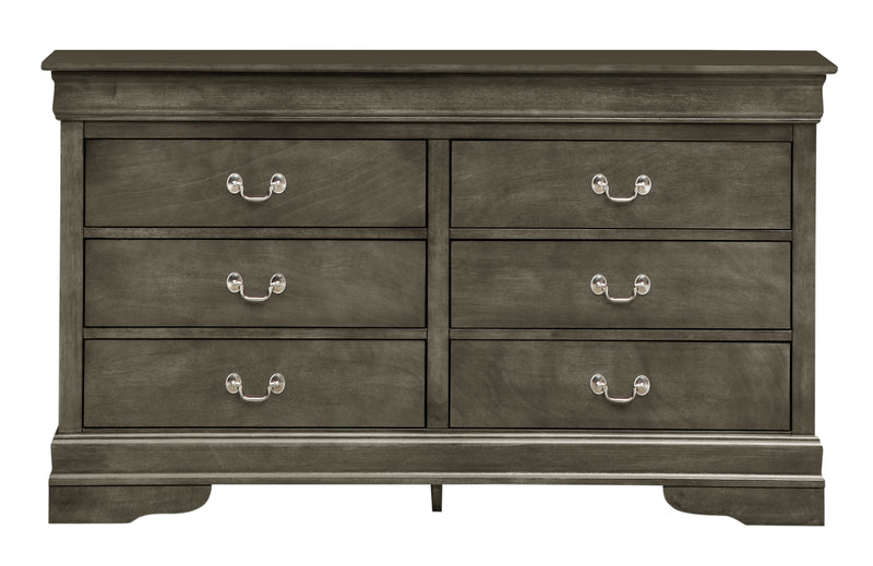 Glory Furniture Louis Phillipe Black 6 Drawers Dresser