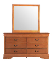Glory Furniture Louis Phillipe Traditional Teal Dresser and Mirror