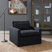 Acme Furniture Frederick Ivory Swivel Chair with Pillow