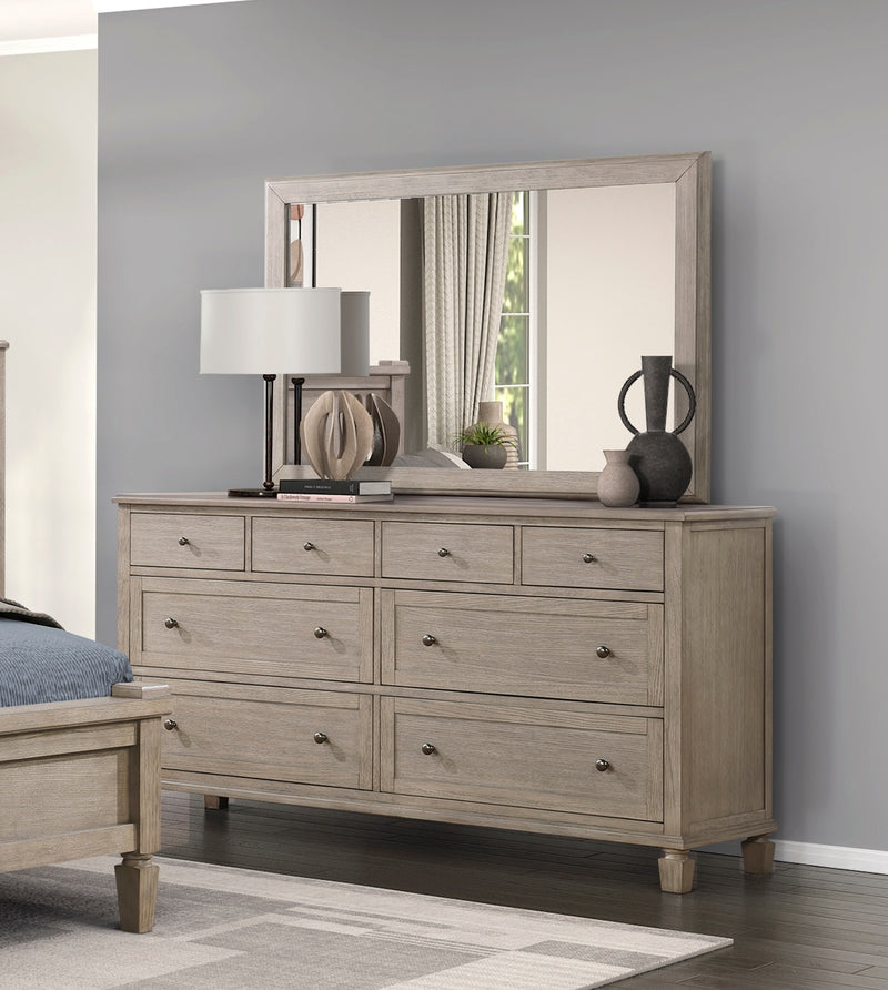 Home Elegance Marceline Gray Dresser And Mirror