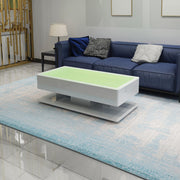 Galaxy Home Emma White LED Coffee Table