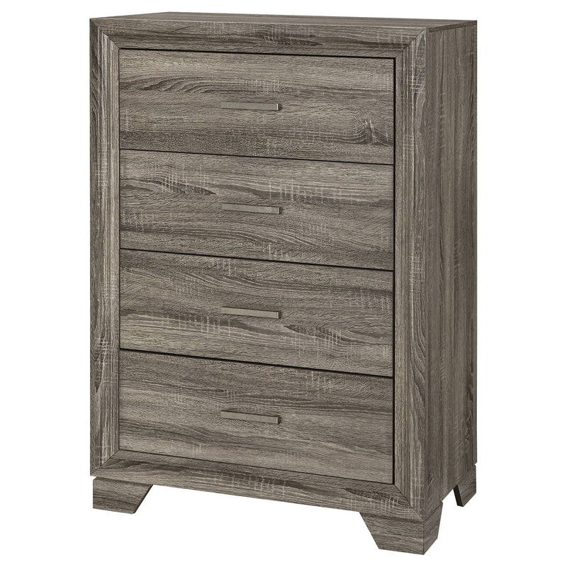 Coaster Furniture Wright Brown Oak 4 Drawer Chest