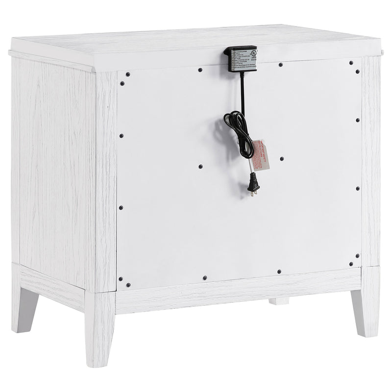 Coaster Furniture Marielle Distressed White Nightstand