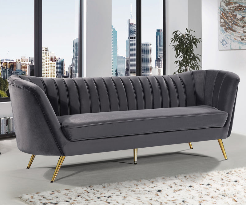 Meridian Furniture Margo Green Velvet Sofa