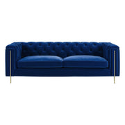 Steve Silver Charlene Blue Velvet Sofa