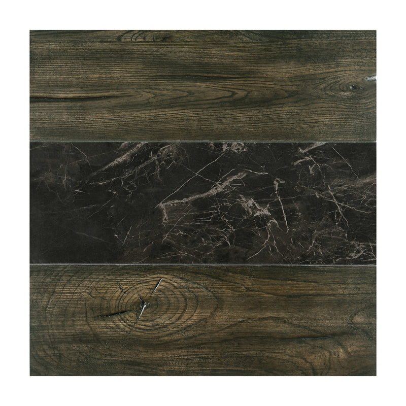 Steve Silver Harper Brown End Table with Sintered Stone Inlay