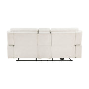 Home Elegance Celeste Beige Power Double Reclining Love Seat with Console