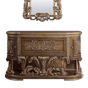 Acme Furniture Constantine Brown Gold Dresser And Mirror