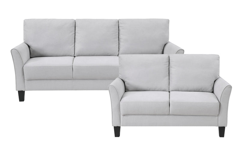 Home Elegance Aliana Gray 2pc Living Room Set