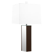 Coaster Furniture Elena Brown White Square Table Lamp