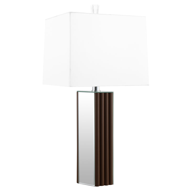 Coaster Furniture Elena Brown White Square Table Lamp