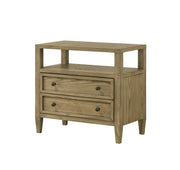 Crown Mark Sienna Antique Brown 2 Drawers Night Stand