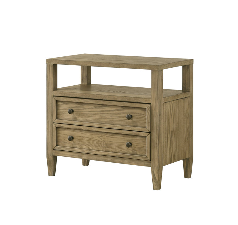 Crown Mark Sienna Antique Brown 2 Drawers Night Stand