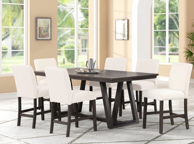 New Classic Furniture High Line Coffee White 7pc Dining Room Set