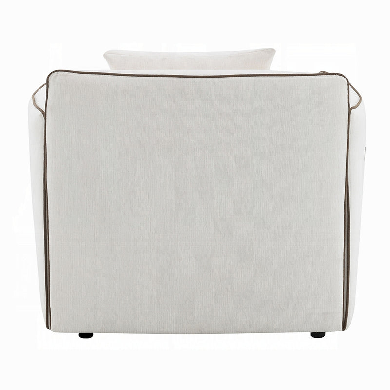 Acme Furniture Yolanda Beige Chair with Pillow