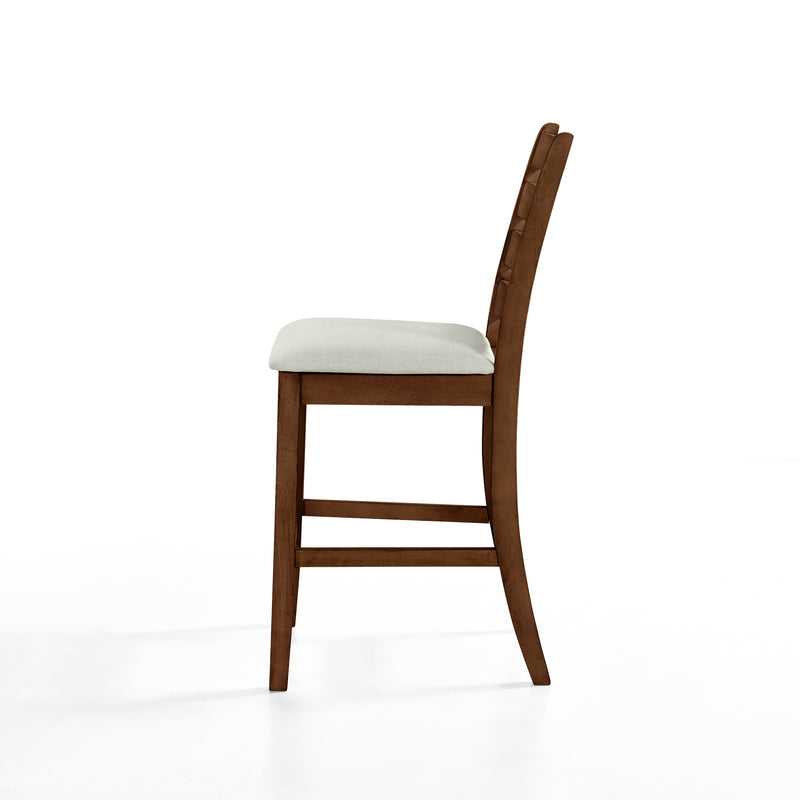 2 New Classic Furniture Pascal Brown Ladderback Counter Chairs