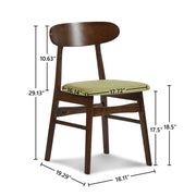 2 New Classic Furniture Morocco Walnut Brown Green Dining Chairs