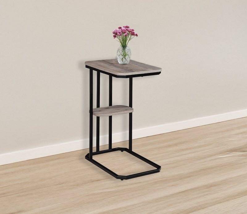 Crown Mark Ida Weathered Grey Chairside Table