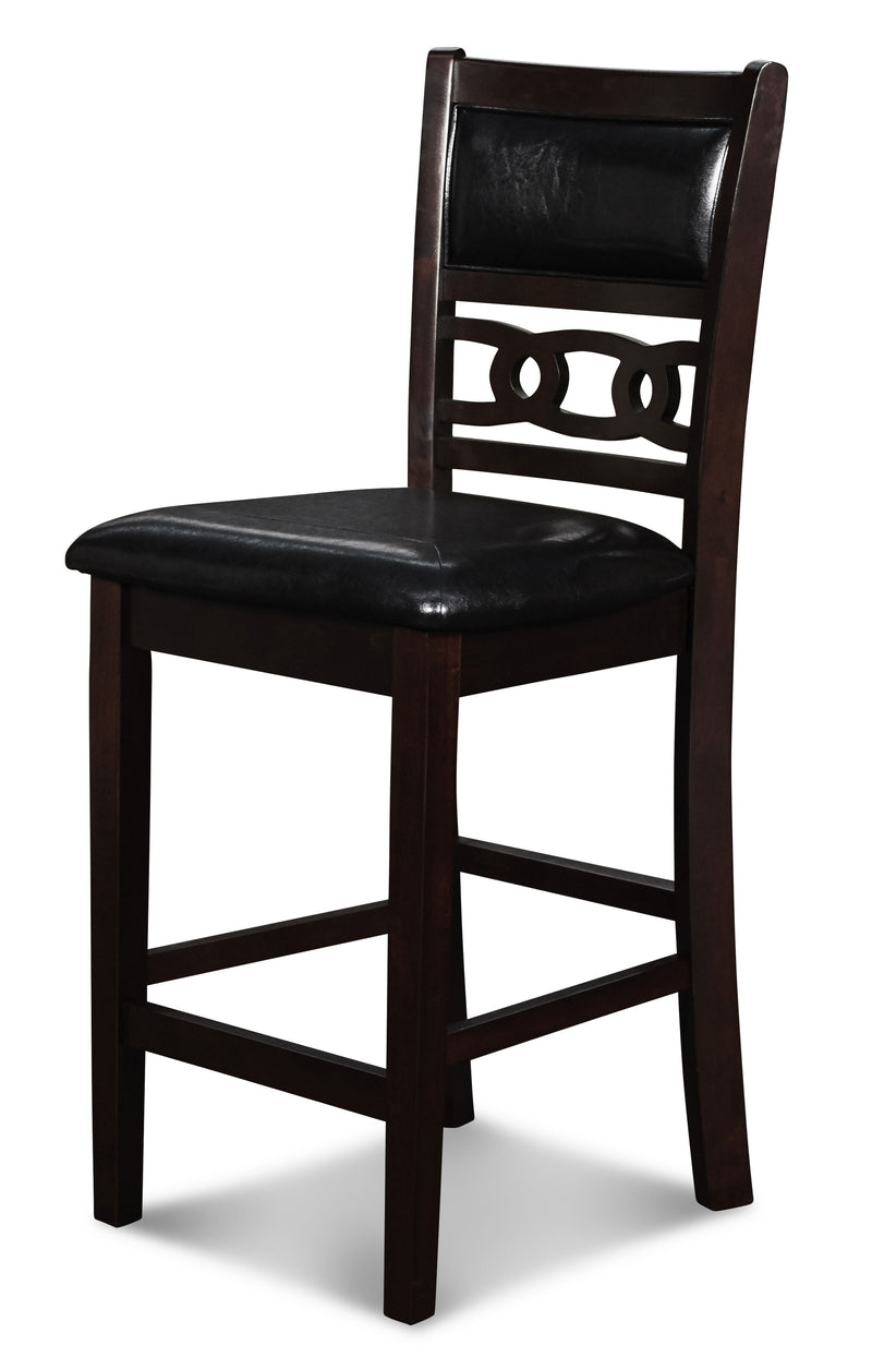 New Classic Furniture Gia Ebony Round 5pc Counter Height Set